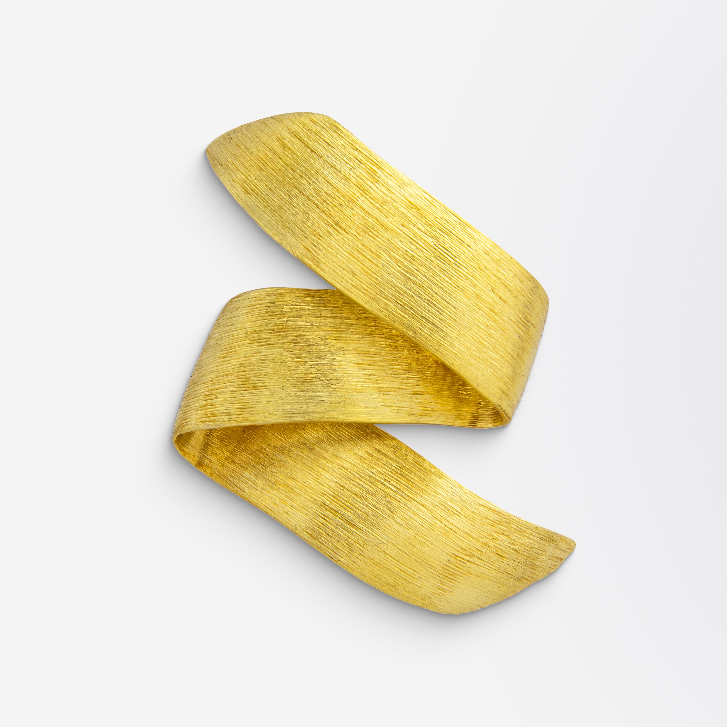 Henry Dunay Brushed 18kt Gold Brooch Pin - The Antique Guild