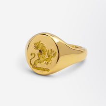 Load image into Gallery viewer, English 18kt Yellow Gold Signet Ring
