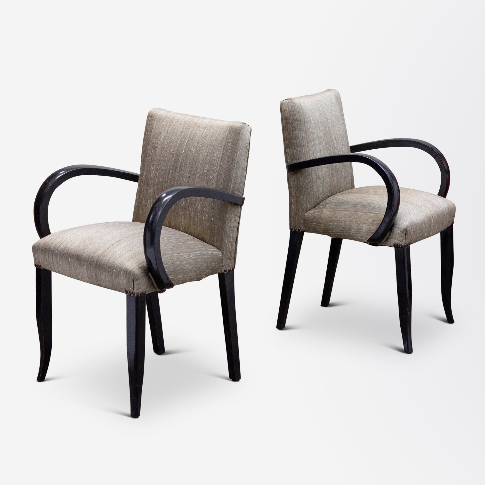 Pair of Art Deco Carver Chairs