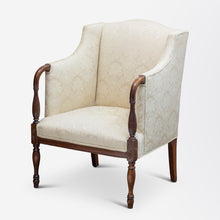 Load image into Gallery viewer, Mahogany Federalist Bergère Chair
