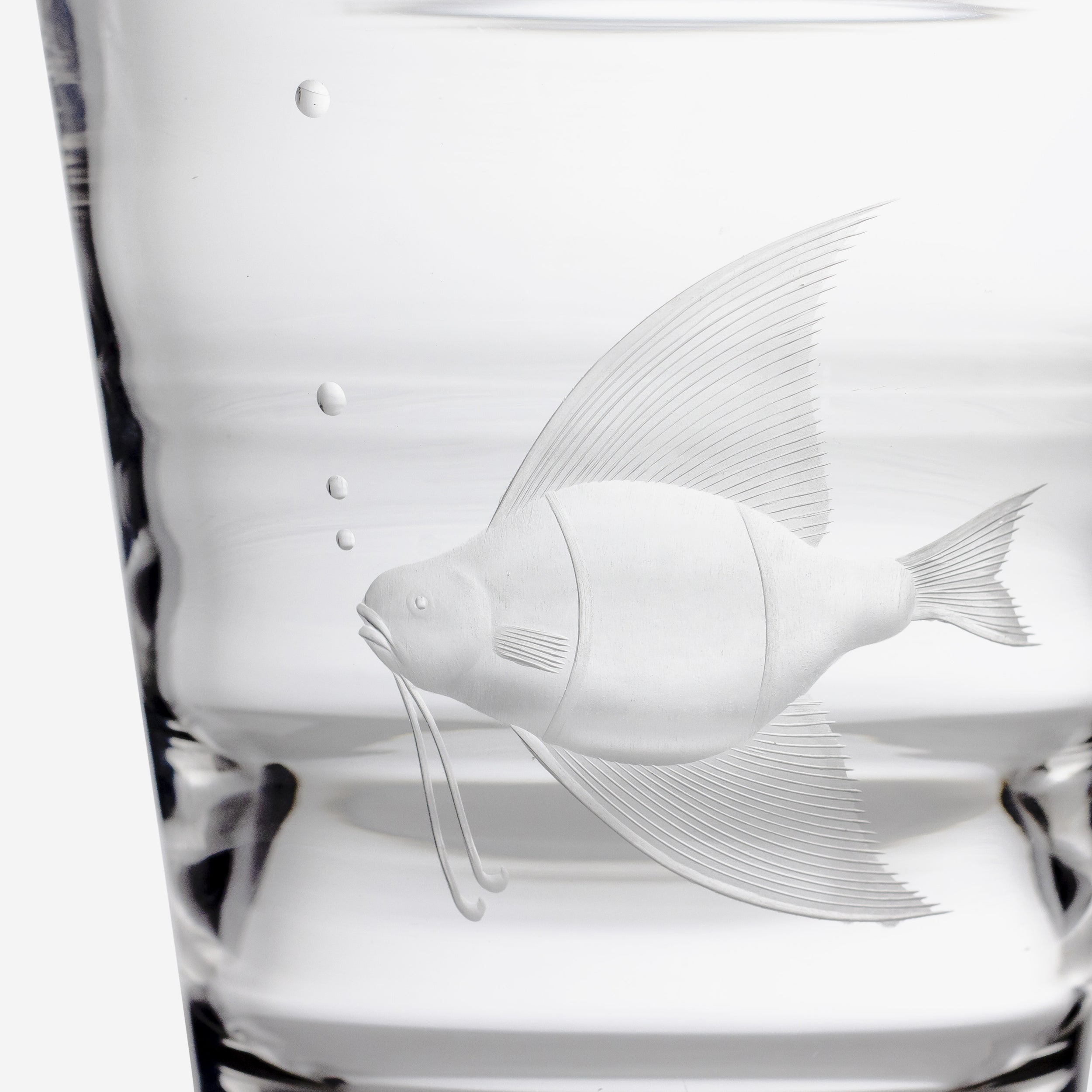 Lead Crystal Fish Vase by Royal Brierley