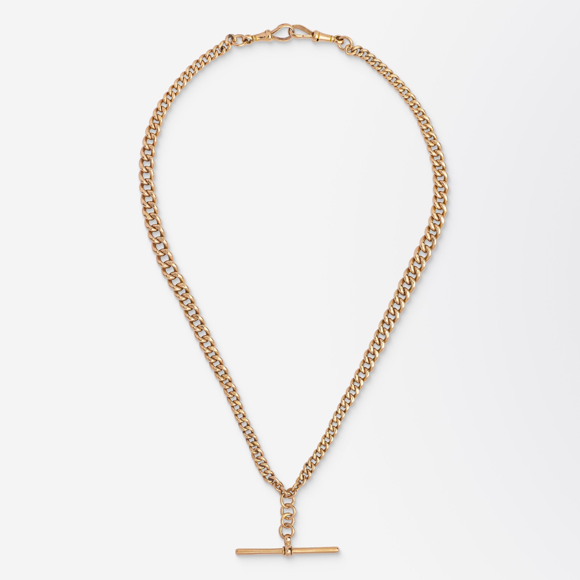 Chaîne de gousset ancienne en or 9 carats