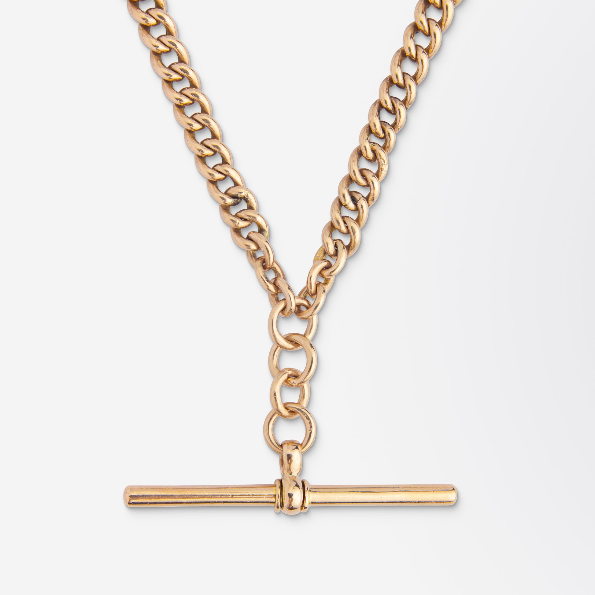 Chaîne de gousset ancienne en or 9 carats