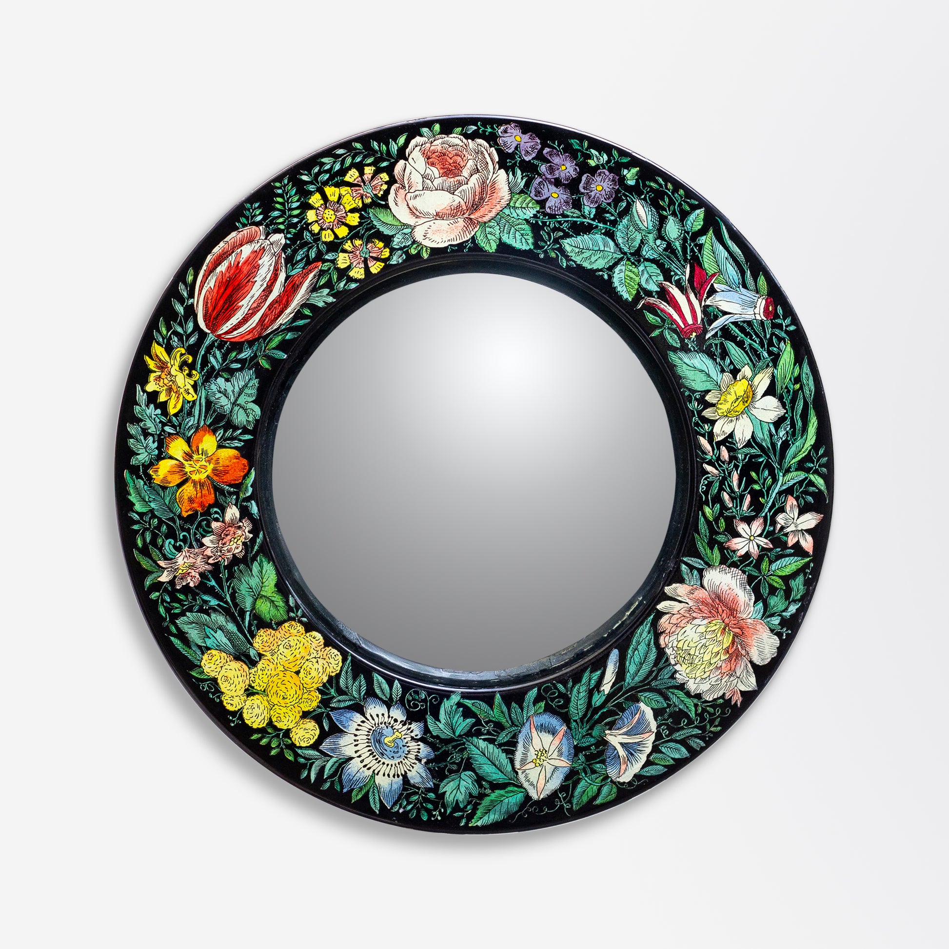 Piero Fornasetti 'Fiori' Lacquer Mirror