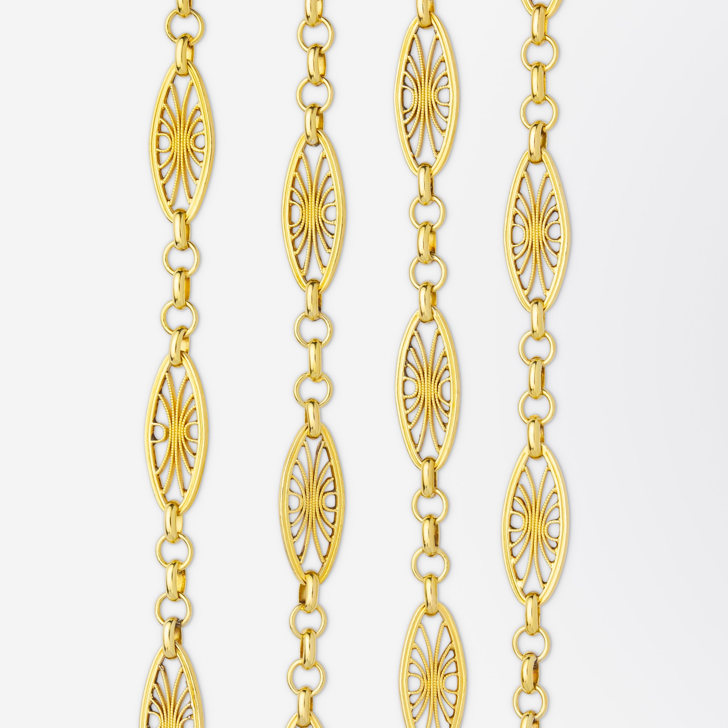 Antique 18kt Yellow Gold French Guard Chain