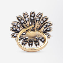 Load image into Gallery viewer, Antique Brooch Conversion Diamond Daisy Ring
