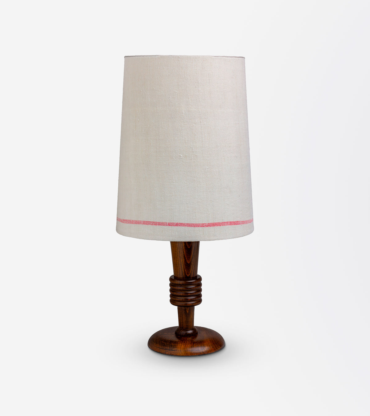 French 1950s Charles Dudouyt Style Timber Lamp