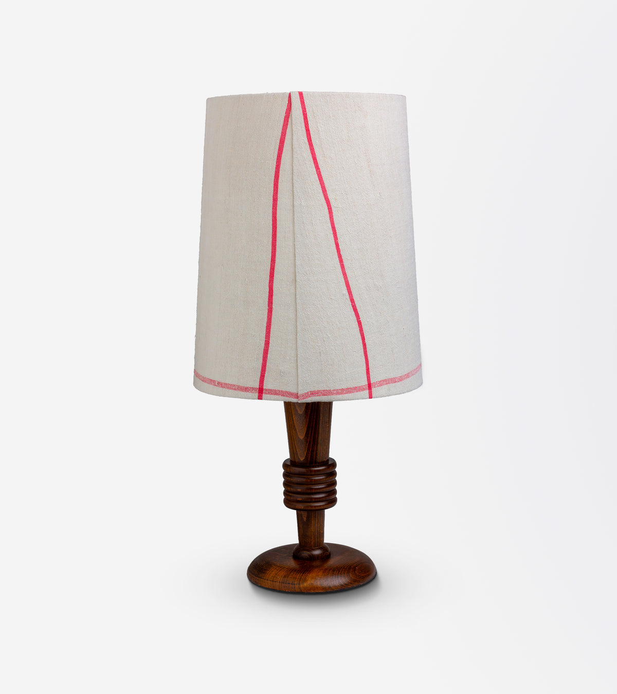 French 1950s Charles Dudouyt Style Timber Lamp