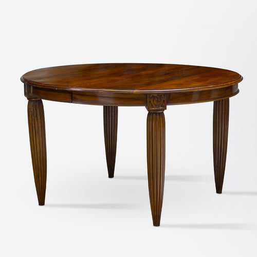 French Art Deco Walnut Dining Table