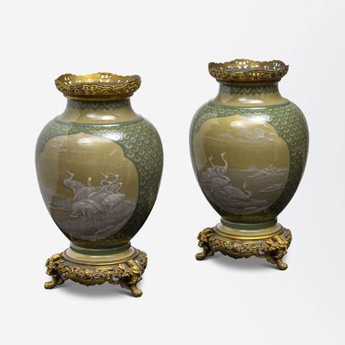 Pair of 19th Century French Porcelain Vases