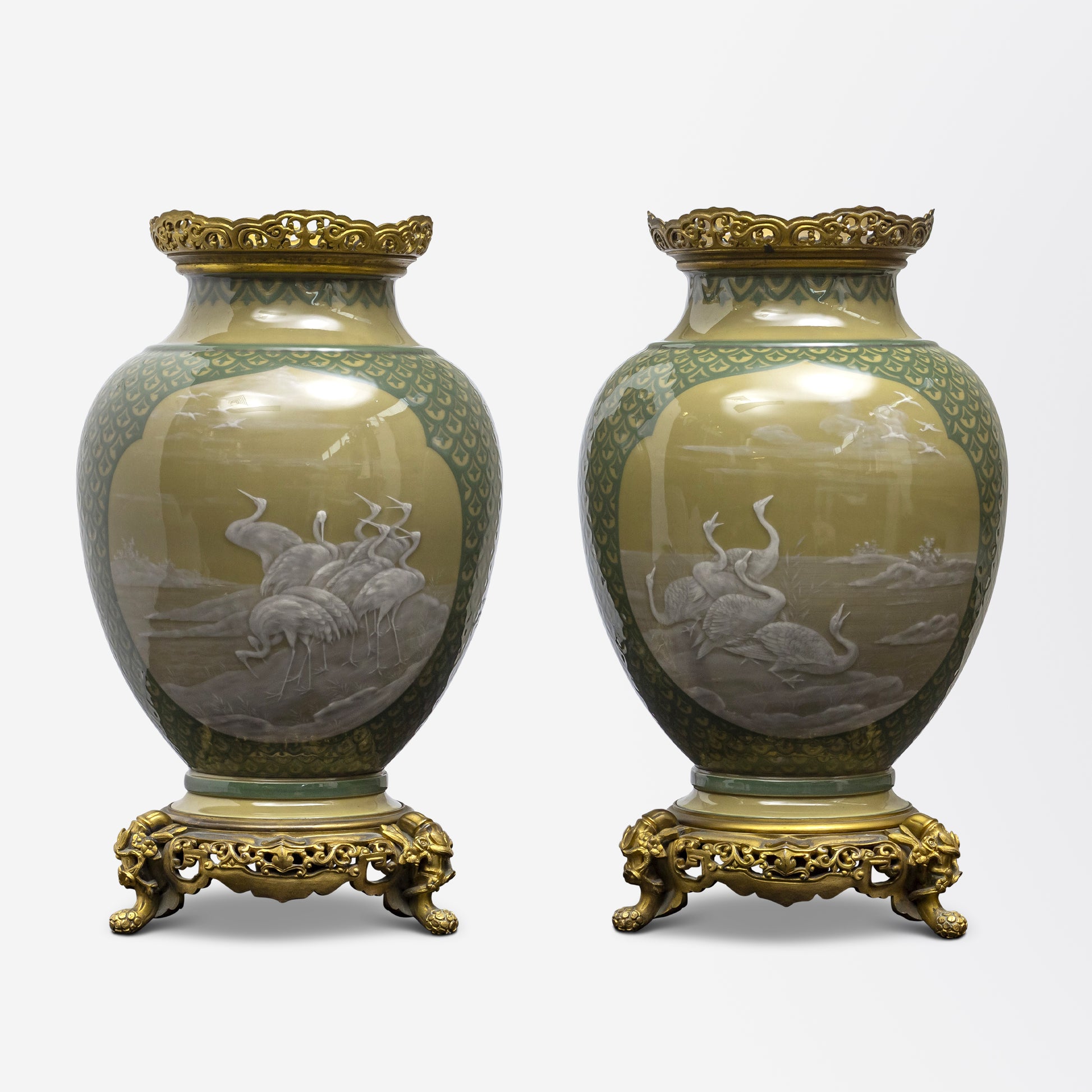 Pair of 19th Century French Porcelain Vases