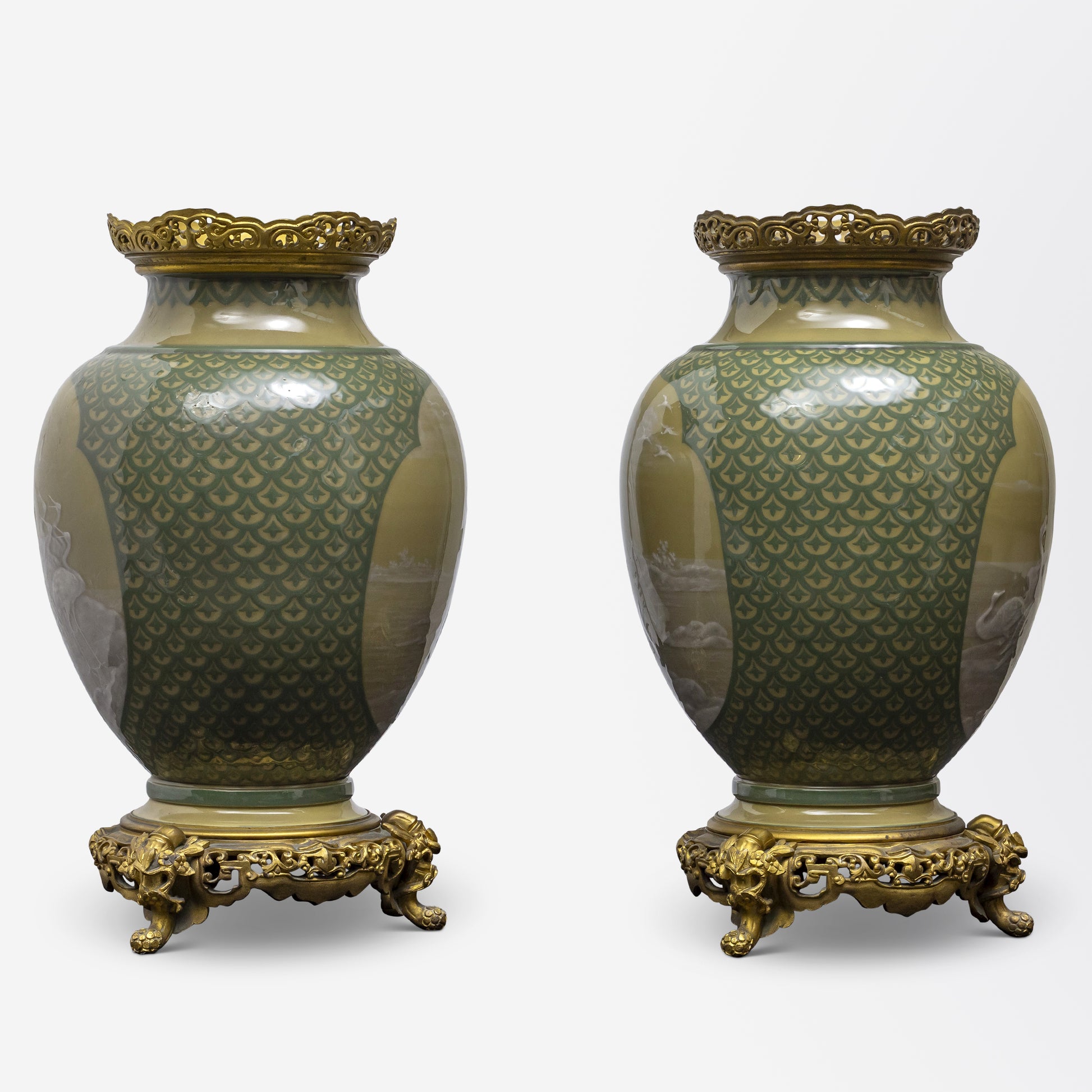 Pair of 19th Century French Porcelain Vases