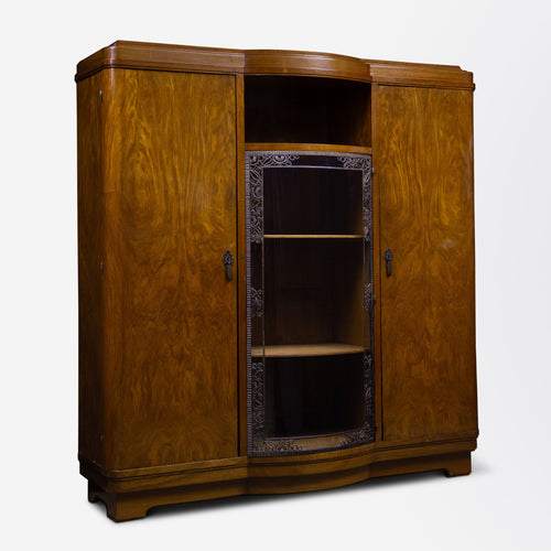 French Glazed Mahogany Cabinet by Louis Majorelle