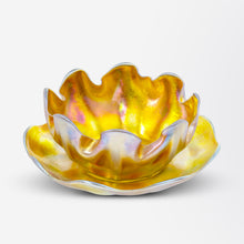 Load image into Gallery viewer, Tiffany Studios Favrile Glass Bowl and Saucer
