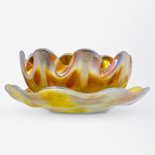 Load image into Gallery viewer, Tiffany Studios Favrile Glass Bowl and Saucer
