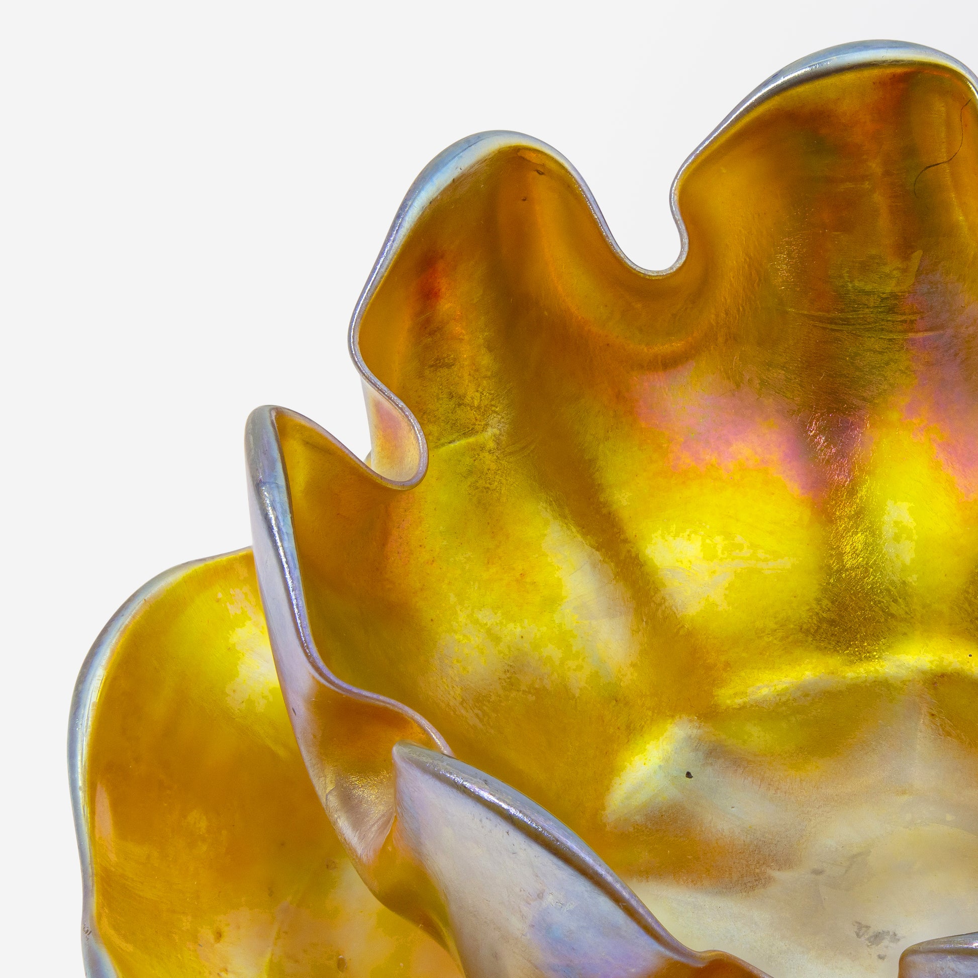 Tiffany Studios Favrile Glass Bowl and Saucer