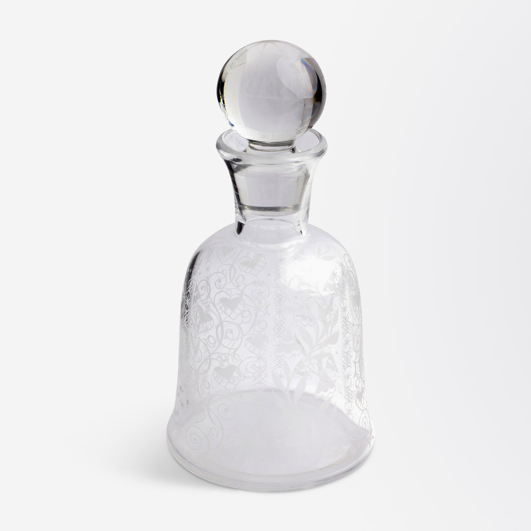 Vintage French Crystal Decanter By Baccarat in the Argentina Pattern