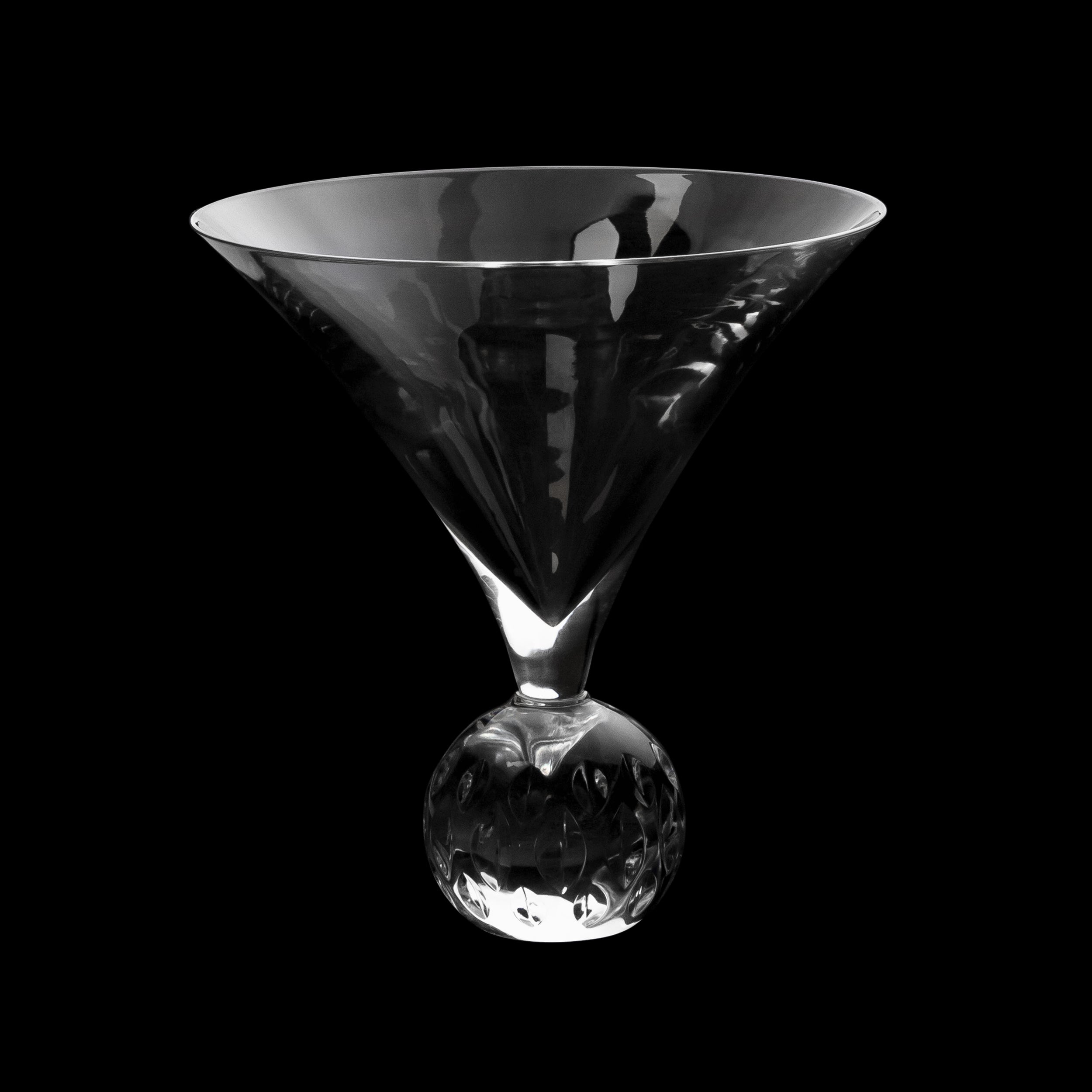 Ensemble de 9 verres à cocktail ou à martini St Louis « Diabolo ».