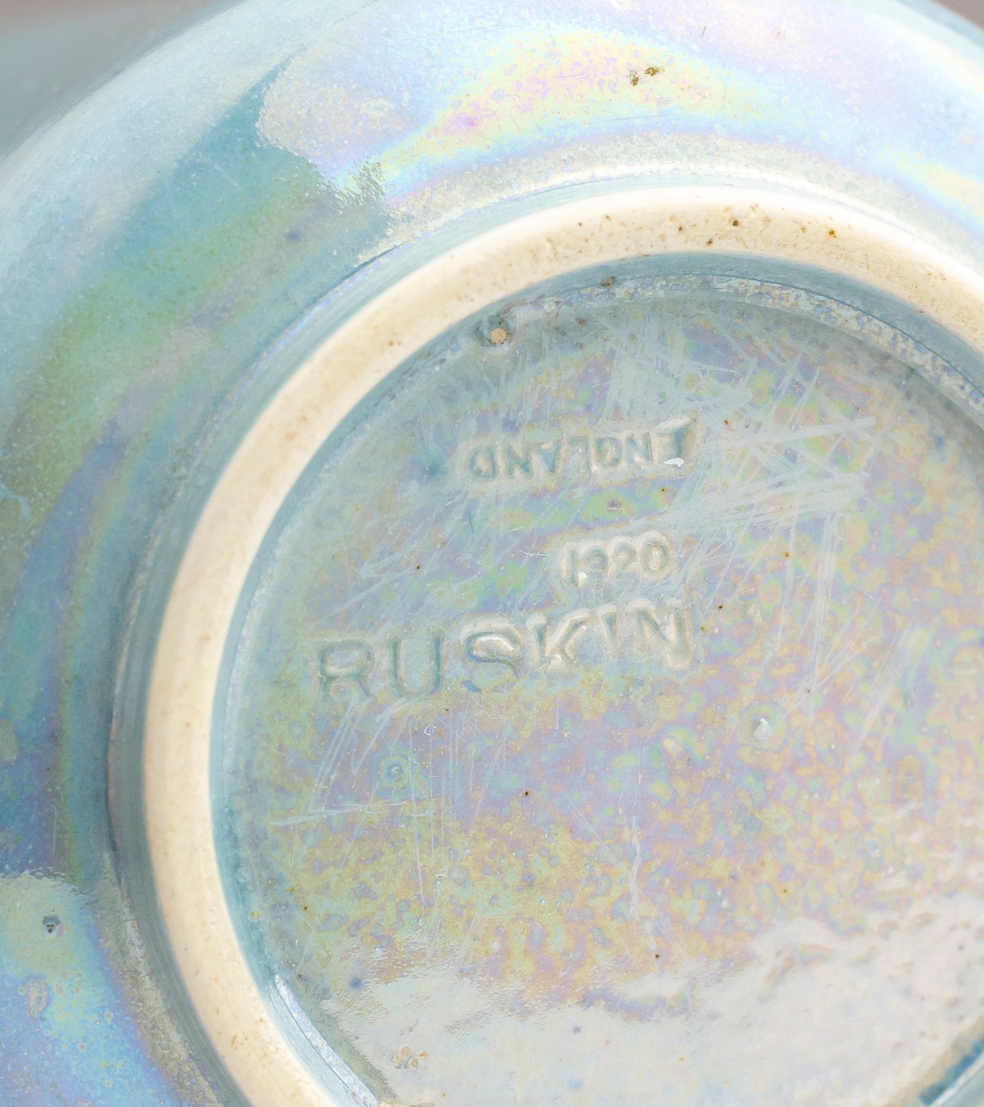 Ruskin Pottery Slender Pale Blue Glazed Vase