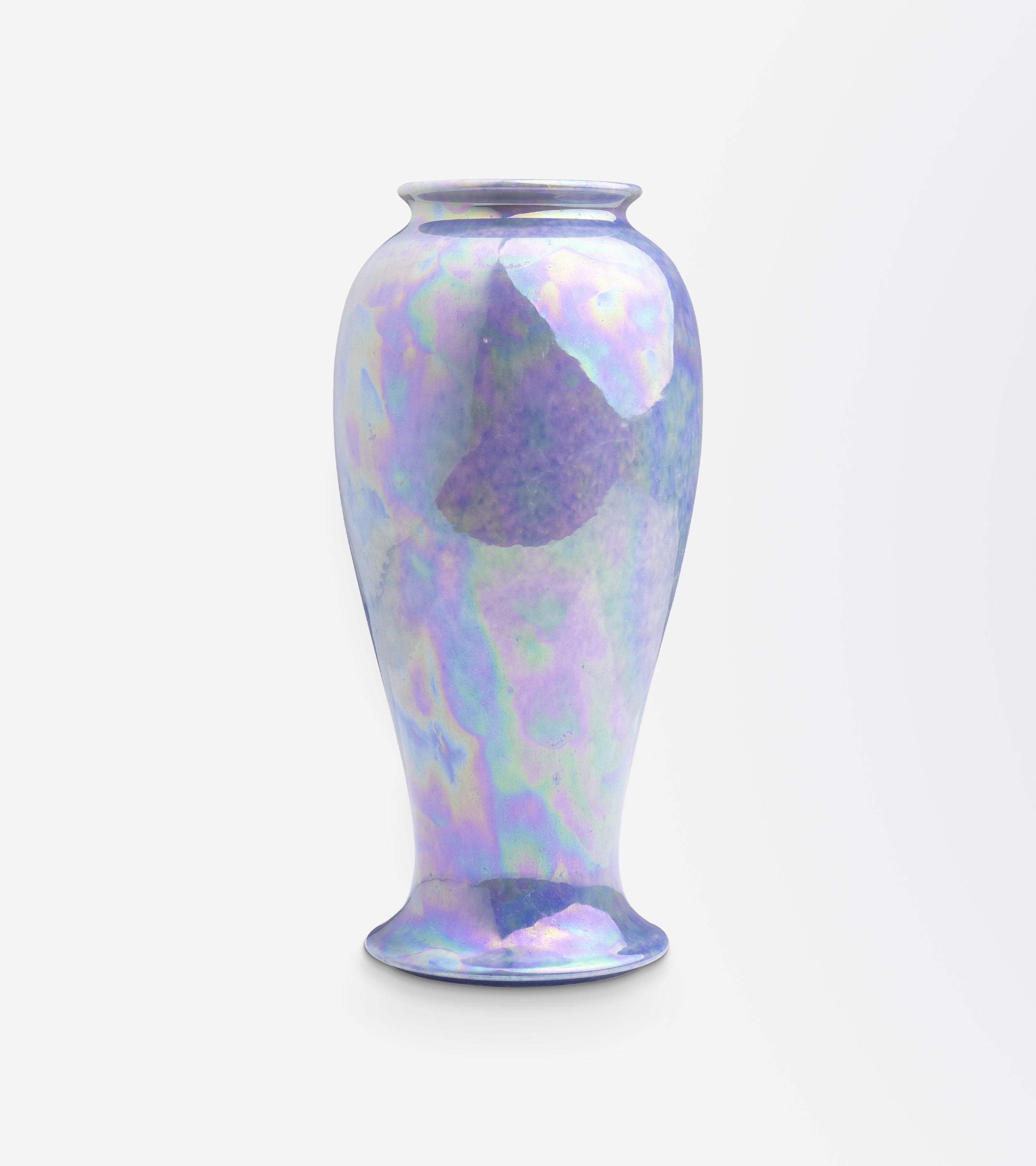 Ruskin Pottery Iridescent Blue Lustre Vase