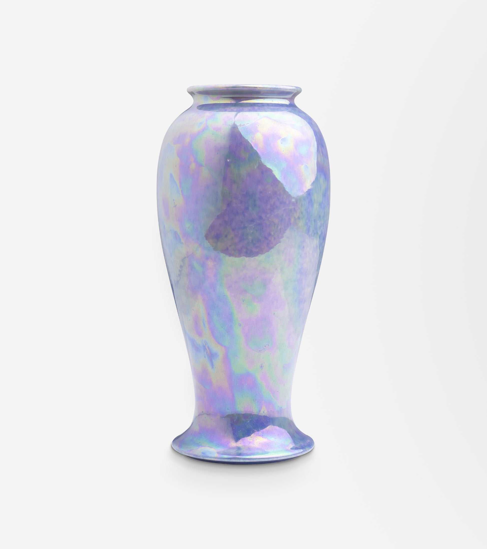 Ruskin Pottery Iridescent Blue Lustre Vase