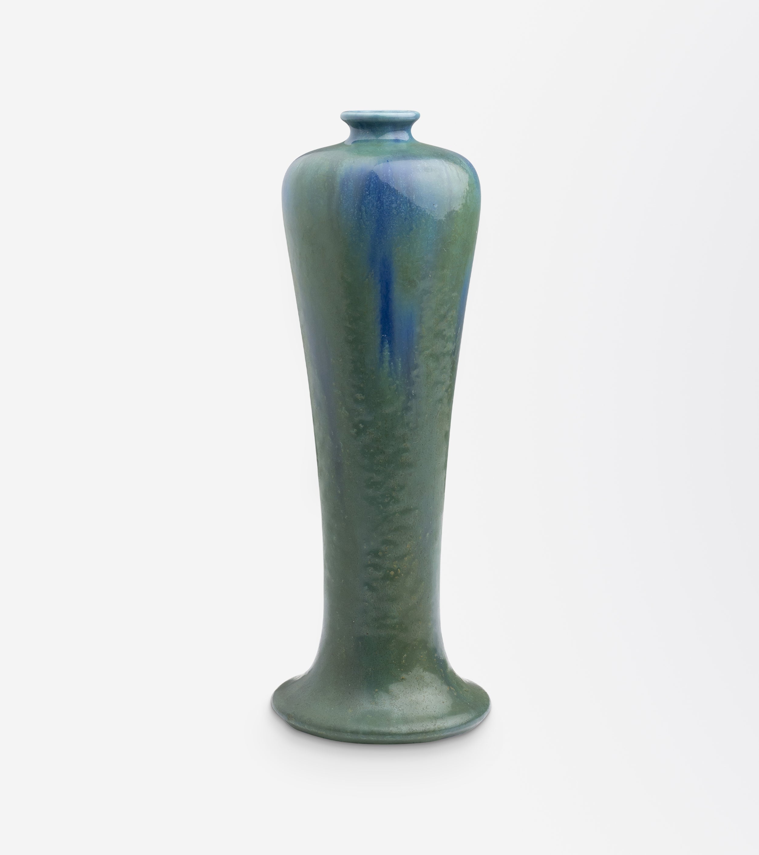 Ruskin Pottery Green and Blue Glazed Meiping Shaped Vase