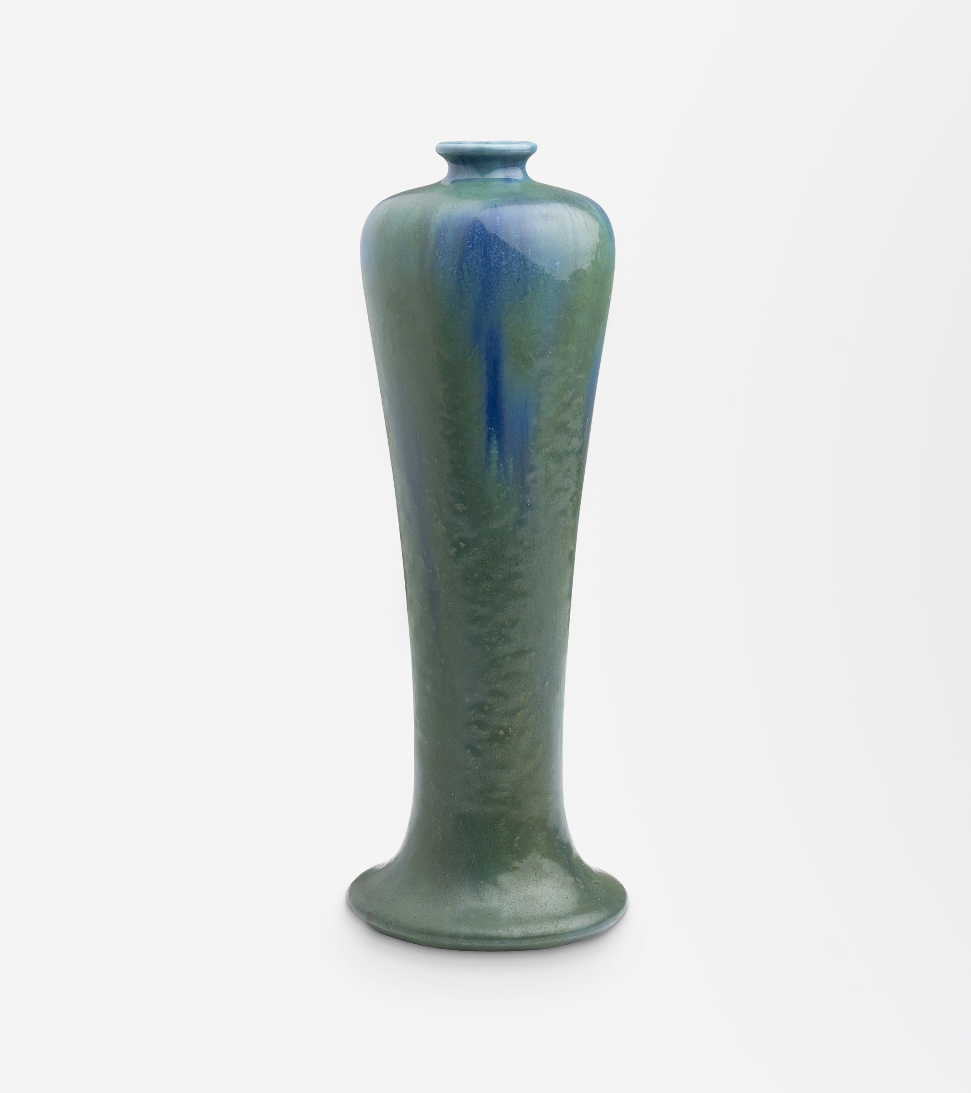 Ruskin Pottery Green and Blue Glazed Meiping Shaped Vase