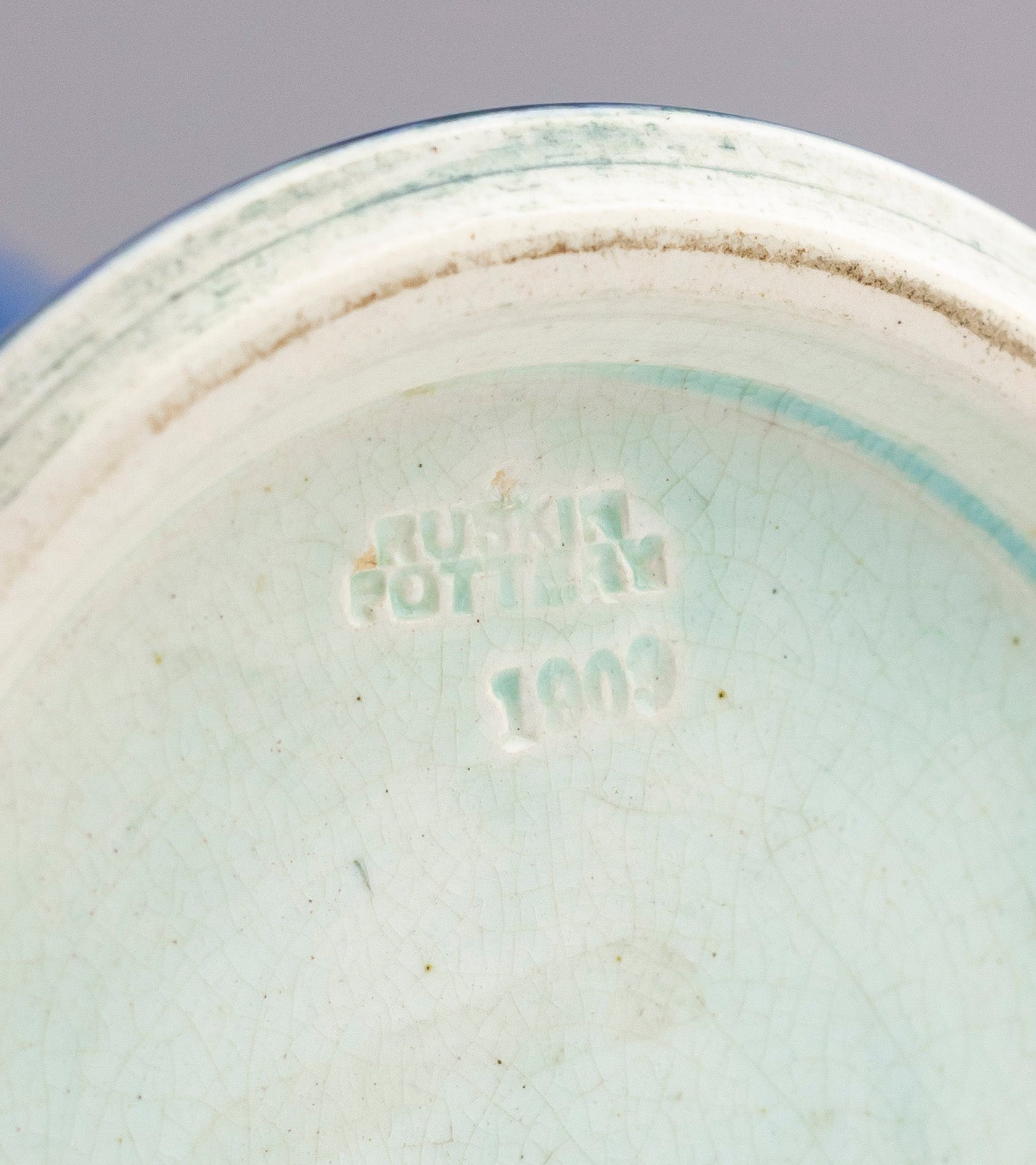 Ruskin Pottery Blue Glazed Baluster Vase