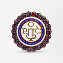 Load image into Gallery viewer, Bohemian Garnet Brooch &#39;Czech Singing Community&#39;
