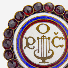 Load image into Gallery viewer, Bohemian Garnet Brooch &#39;Czech Singing Community&#39;
