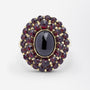 14kt Gold & Bohemian Garnet Cluster Ring