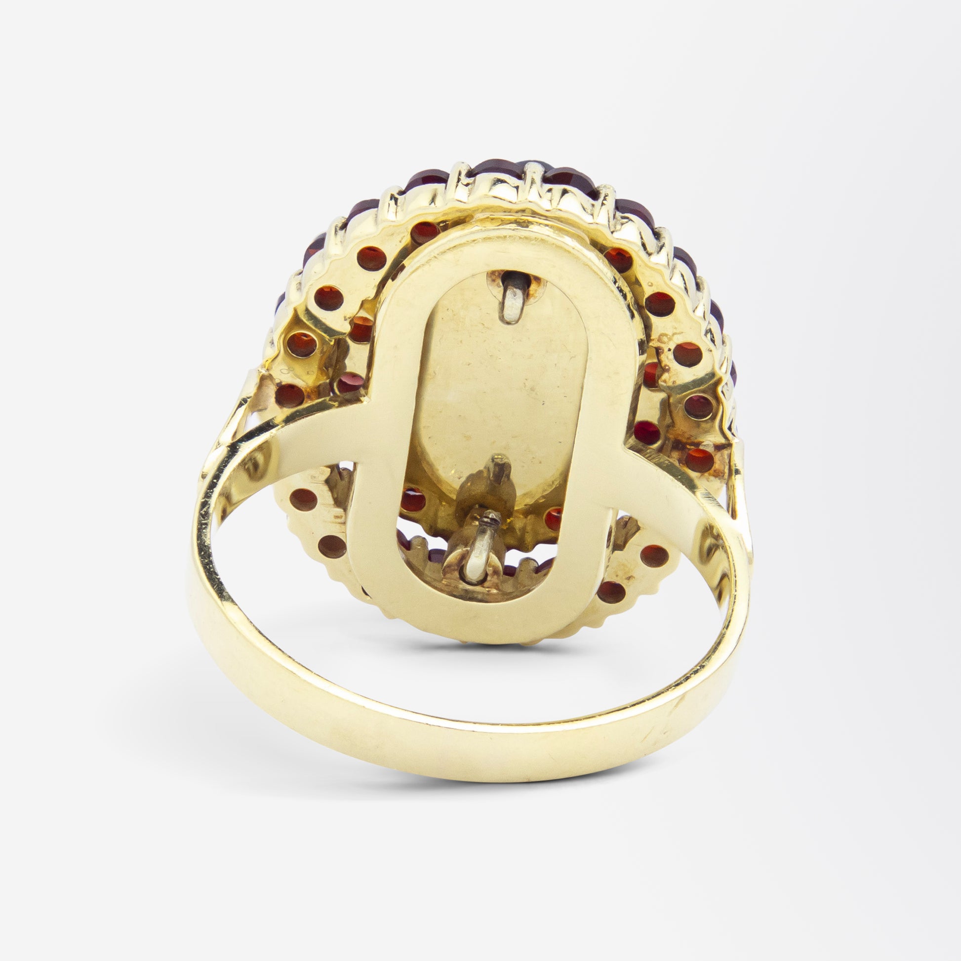 14kt Gold & Bohemian Garnet Cluster Ring