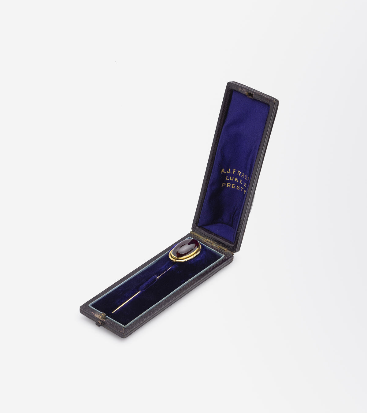 Victorian 18kt Yellow Gold & Garnet Stick Pin