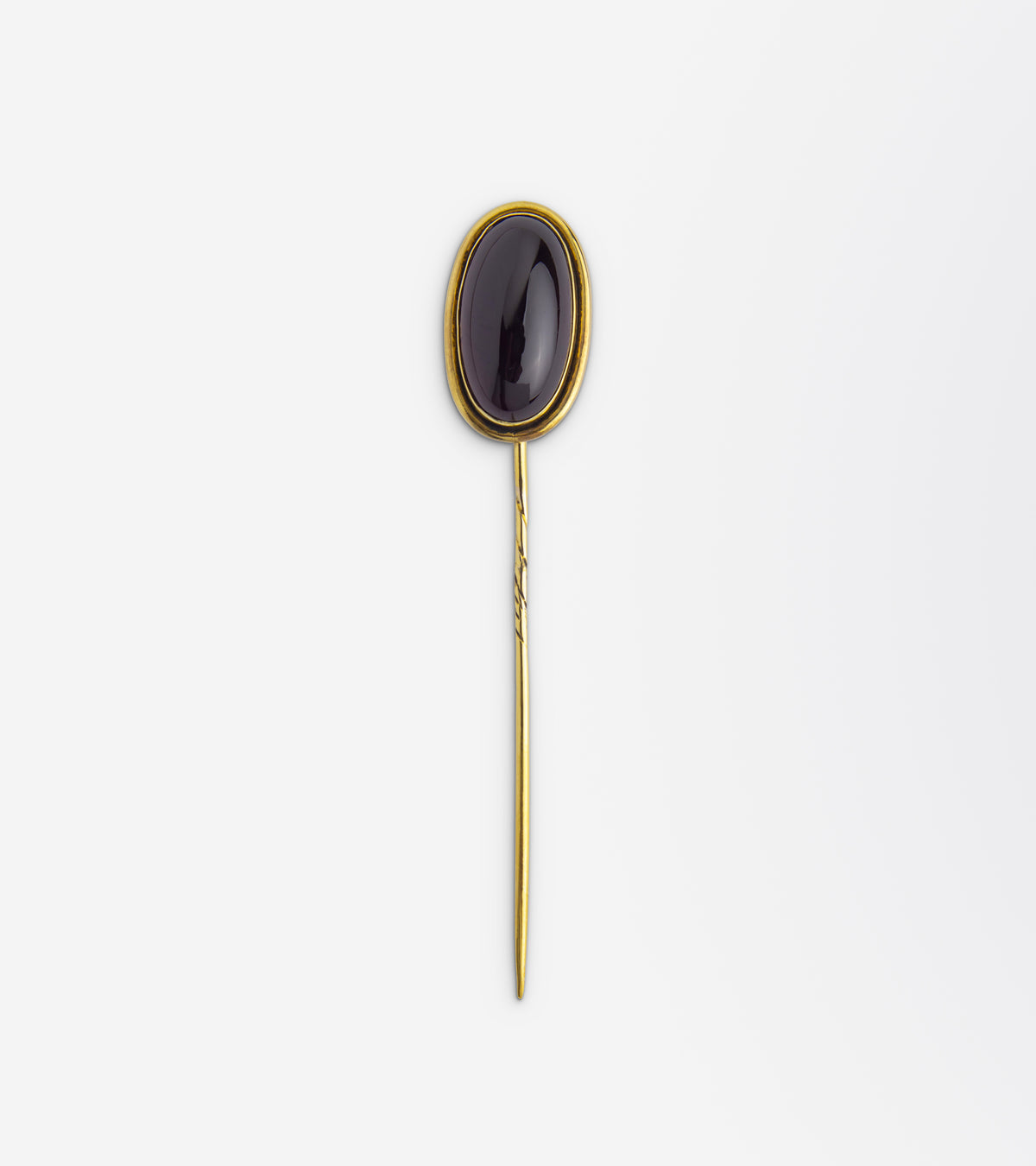 Victorian 18kt Yellow Gold & Garnet Stick Pin