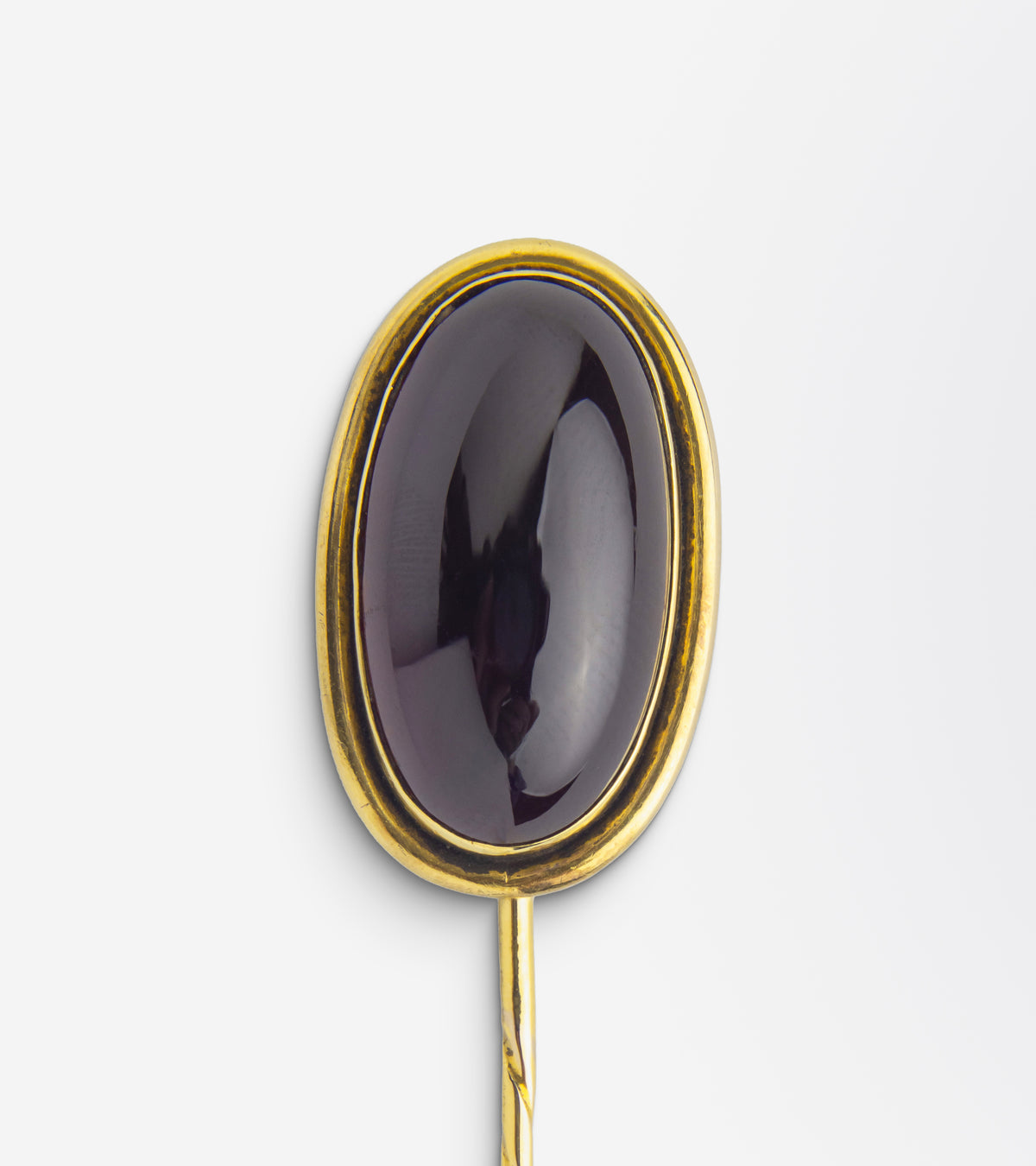 Victorian 18kt Yellow Gold & Garnet Stick Pin