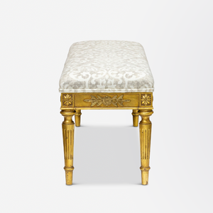 Louis XVI French Gilt Bench Seat