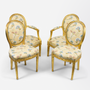 Suite of Important 18th Century Danish Gilt Chairs Attributed to C.F.Harsdorff