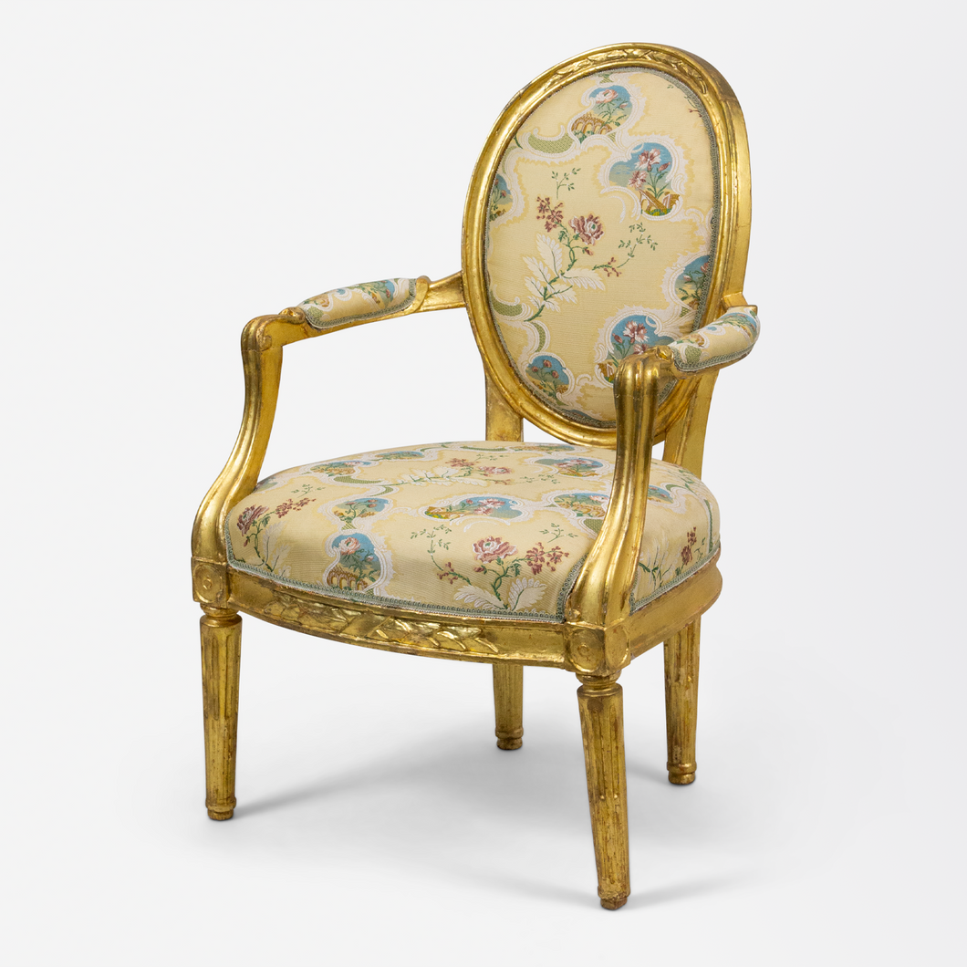 Suite of Important 18th Century Danish Gilt Chairs Attributed to C.F.Harsdorff