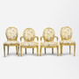 Suite of Important 18th Century Danish Gilt Chairs Attributed to C.F.Harsdorff