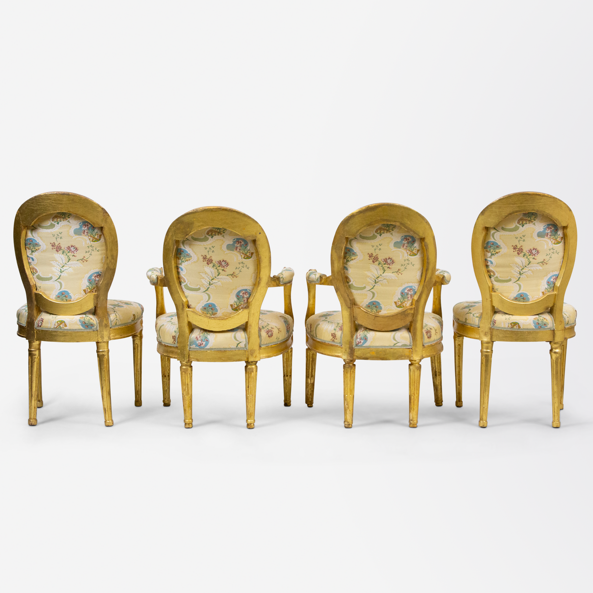 Suite of Important 18th Century Danish Gilt Chairs Attributed to C.F.Harsdorff