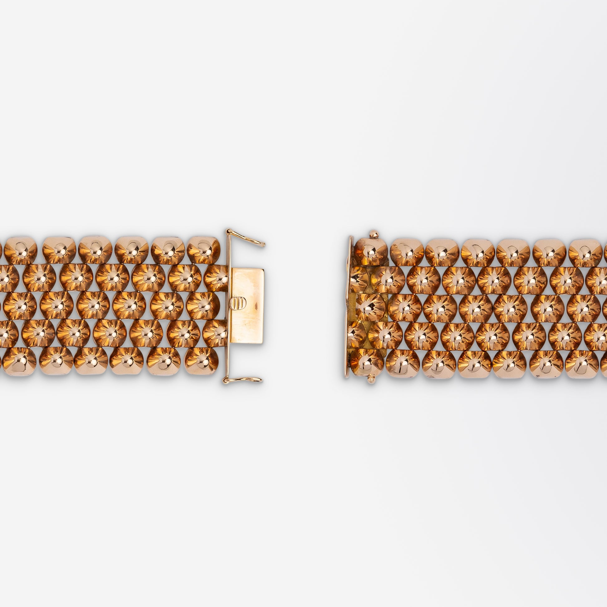 Retro 18kt Rose Gold 'Tank' Bracelet