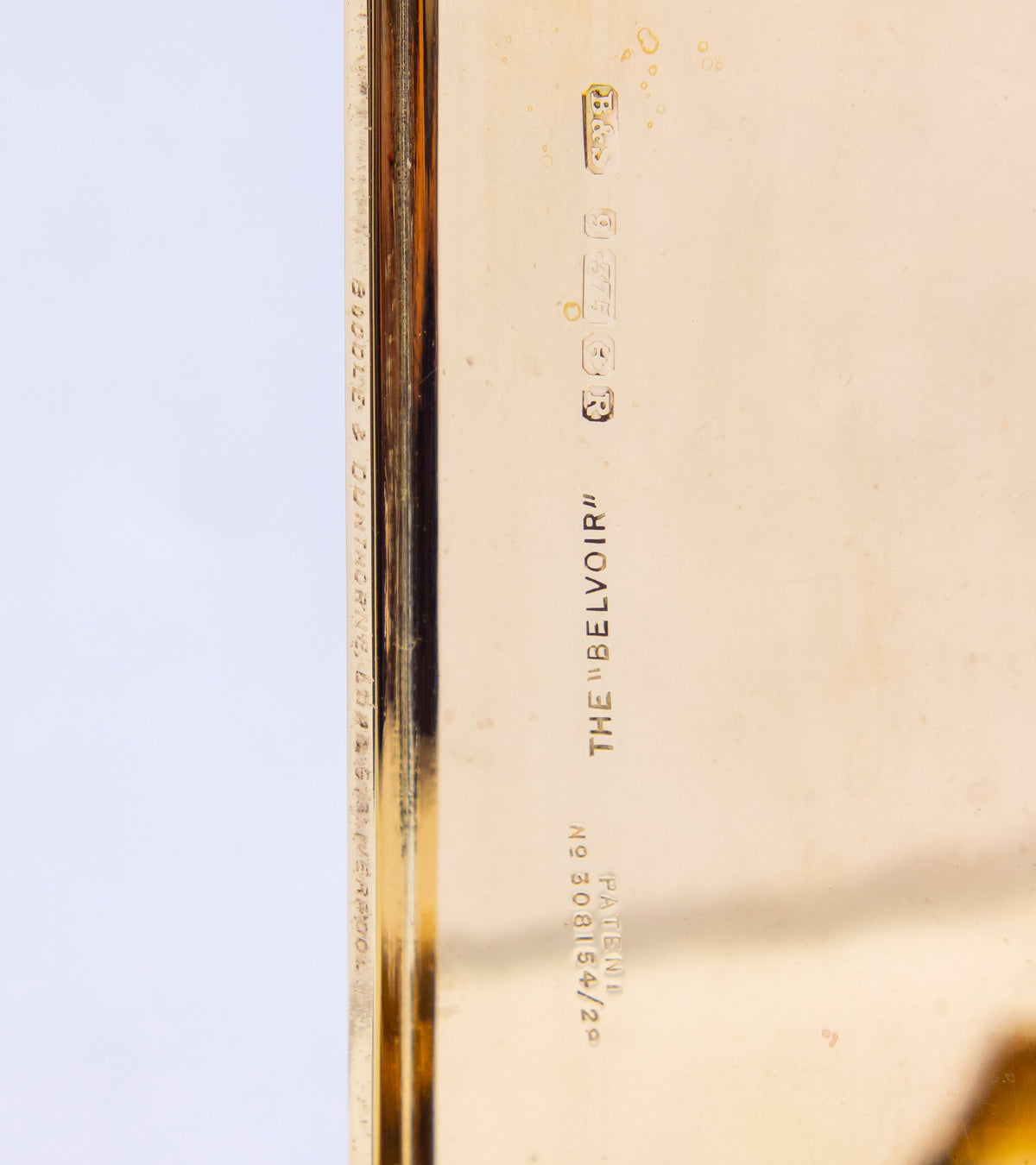 The 'Belvoir' Birmingham Manufactured 9kt Gold Cigarette Case