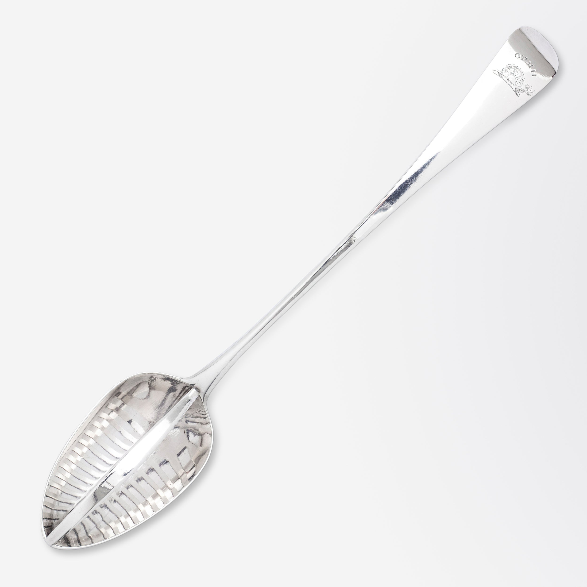 George III Sterling Silver Straining Spoon by Peter, Ann & William Bateman