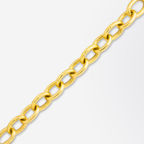 Oversized Italian 18kt Gold Bracelet