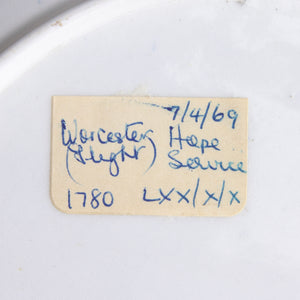 Late 18th century Flight Worcester plate from the 'Hope Service'