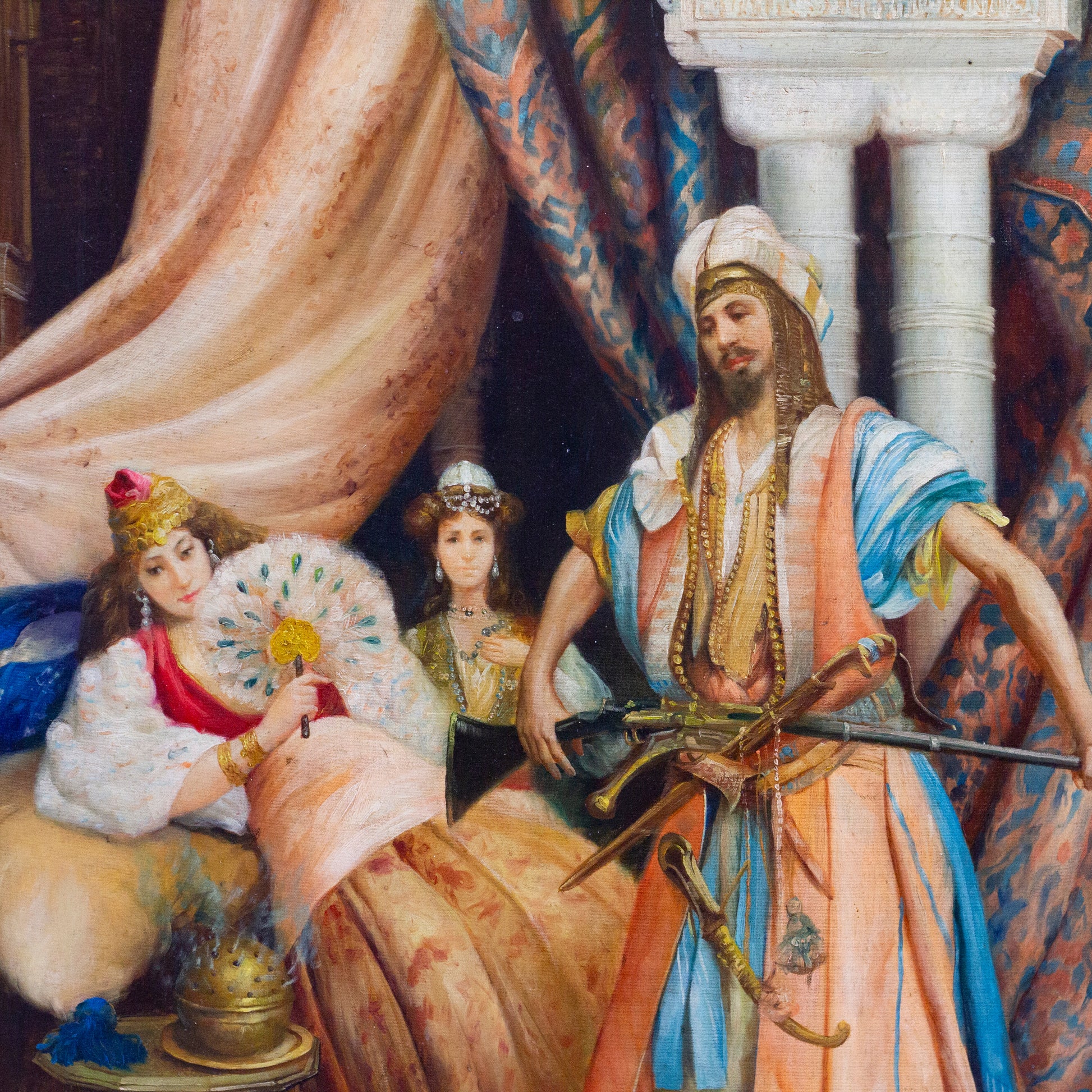 Large Orientalist Oil Painting