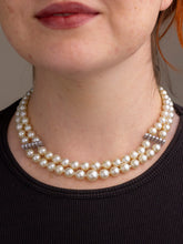 Load image into Gallery viewer, Ventrella of Rome, Pearl &amp; Diamond Necklace
