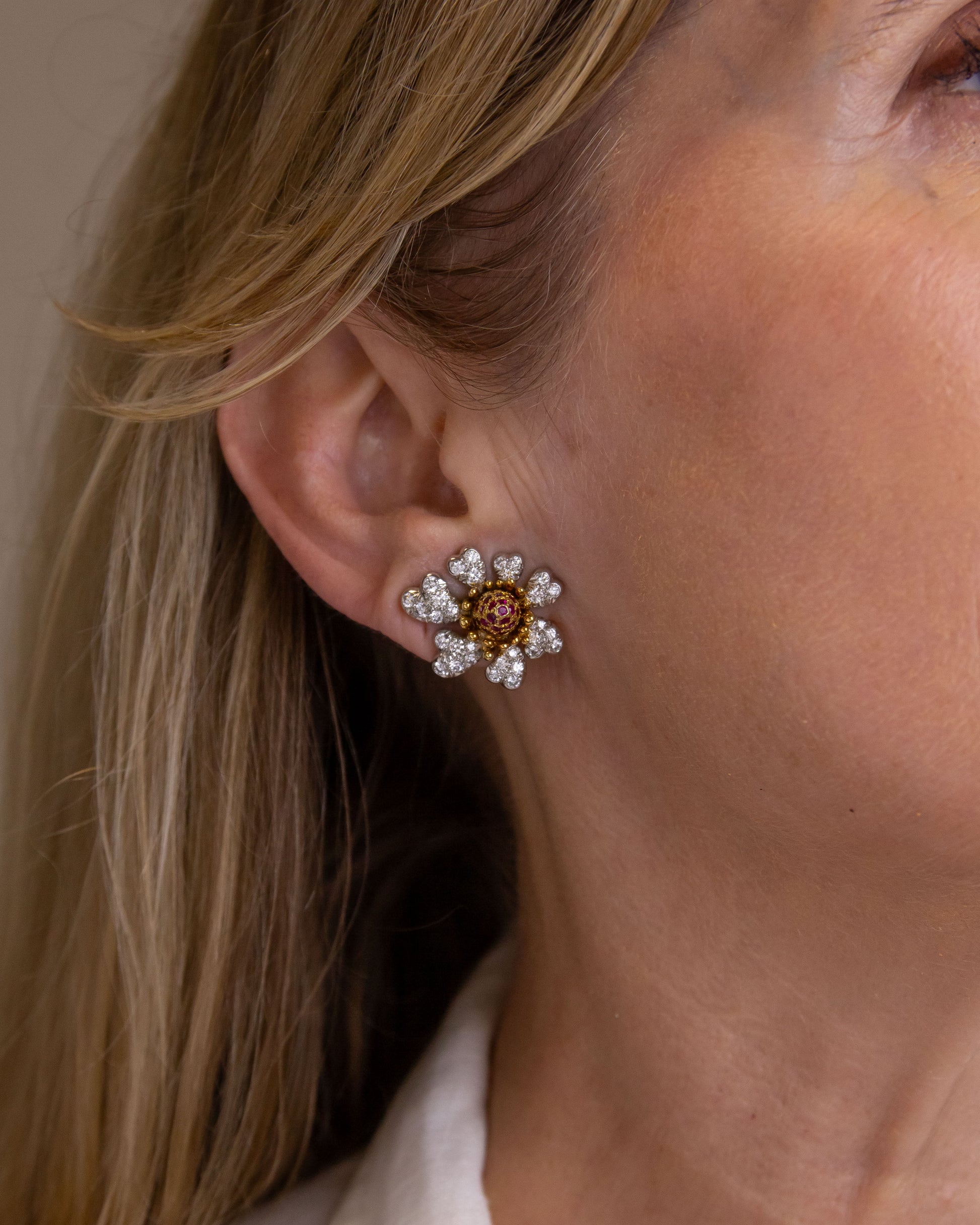 Jean Schlumberger 'Cones and Petals' Ear Clips by Tiffany & Company