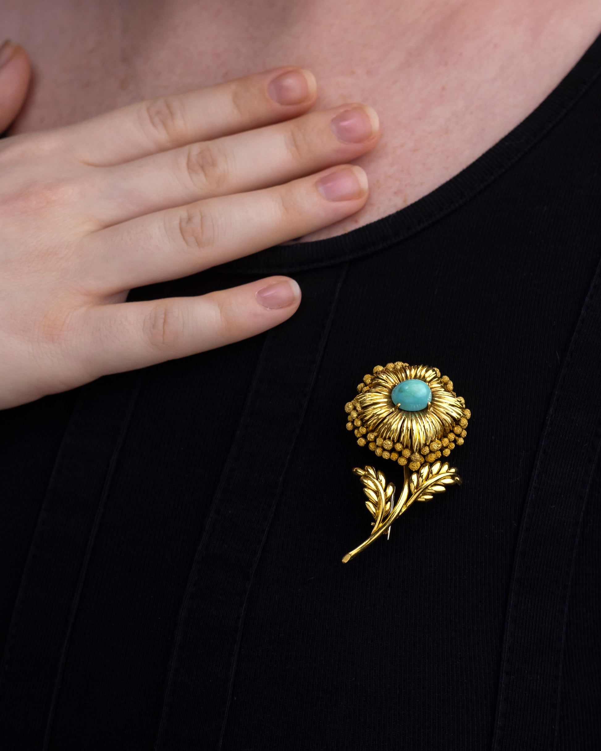 Broche fleur Tiffany &amp; Co. milieu du siècle