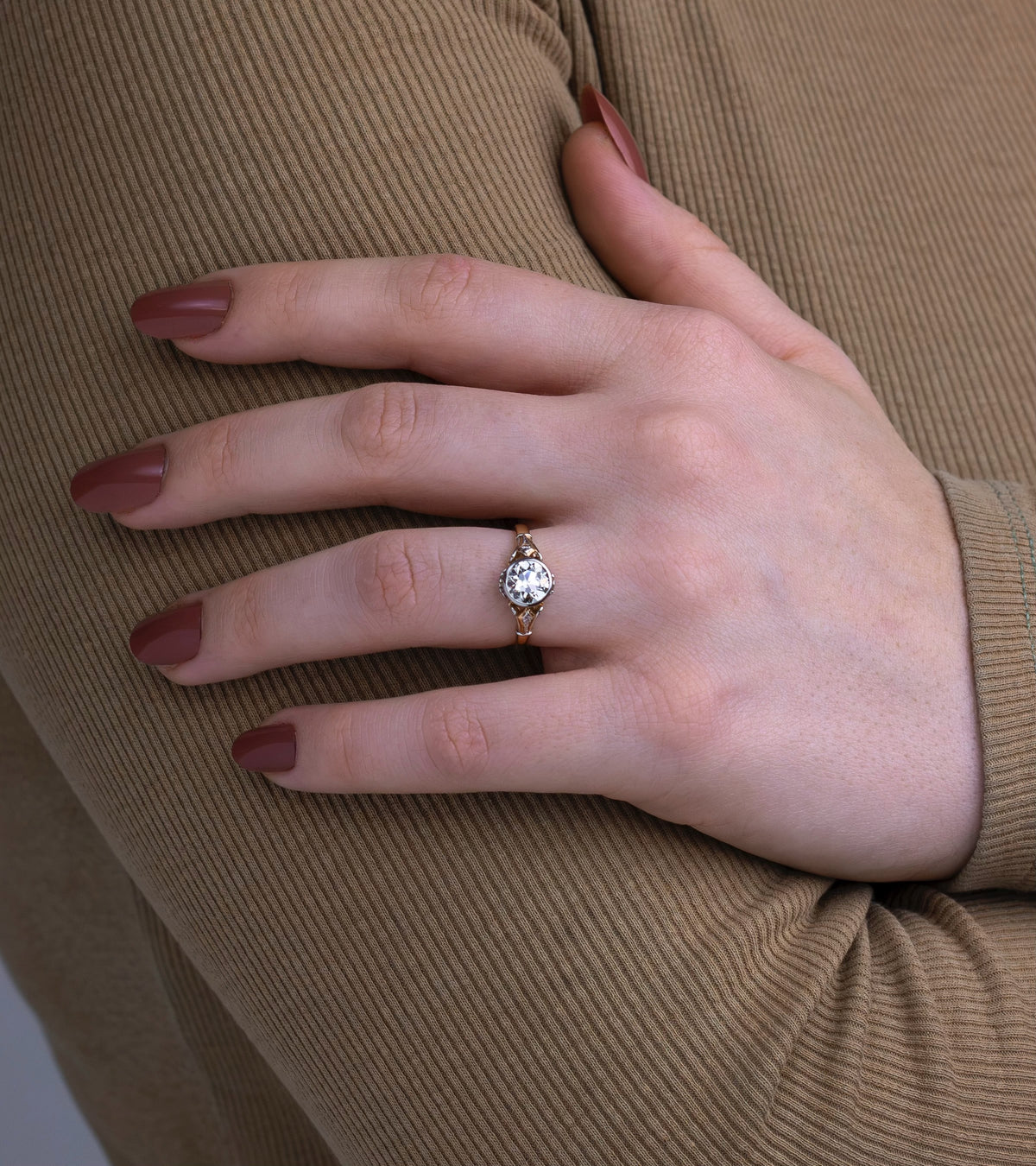 Art Deco Inspired 18kt Gold & Diamond Ring